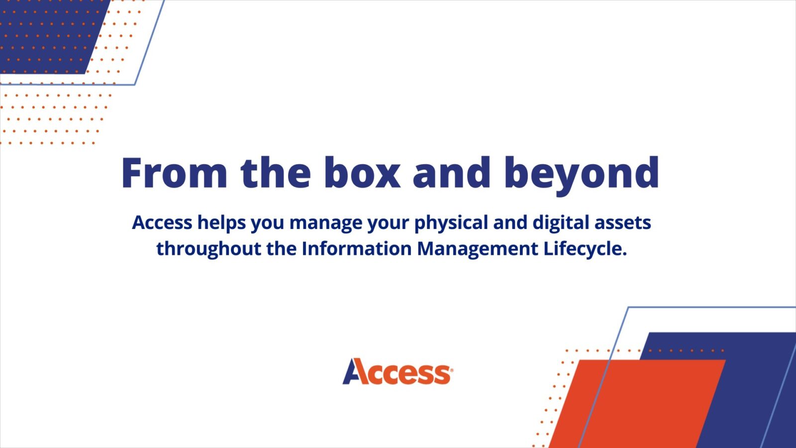 From the Box and Beyond: Access Solutions Across the Information Lifecycle