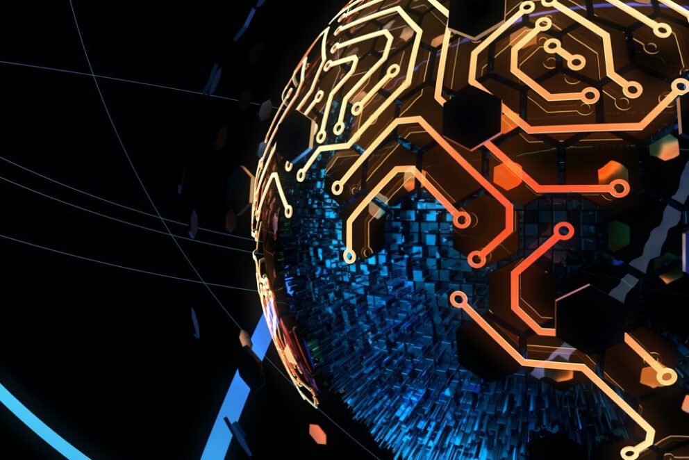 Future Technology Earth, Global Communication and Data Transmission, Network Big Data Technology,Circuit board