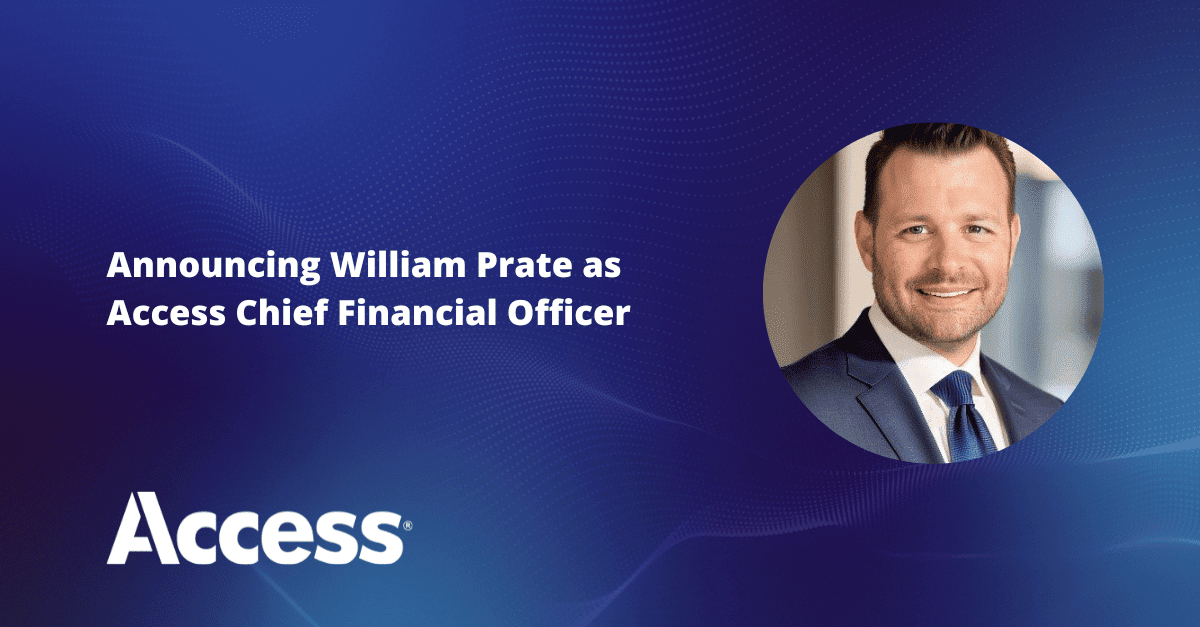 Access Announces Promotion of William Prate to Chief Financial Officer