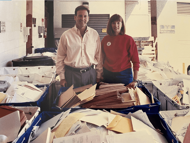 Photo of Susan Cisco and Antonio Garza (Twitter: @aogarza), circa 1999